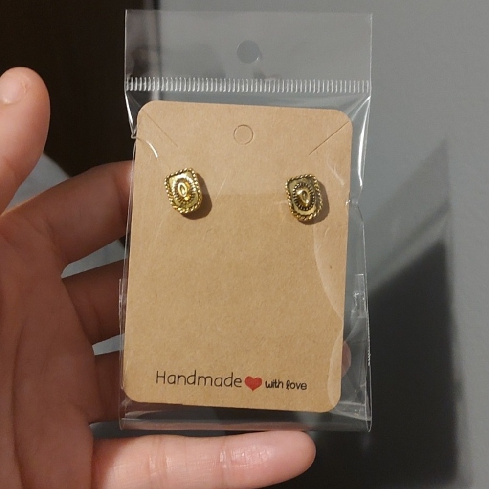Gold Vintage Cowboy Hat Earrings